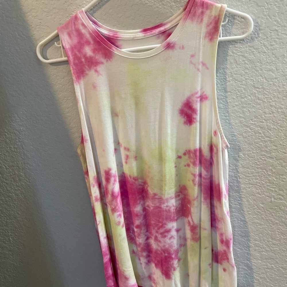 Long Tie Dye Tank Top